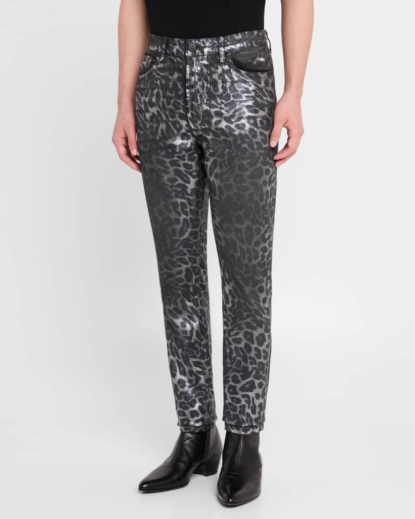 Men's Greyson Leopard Skinny Jeans