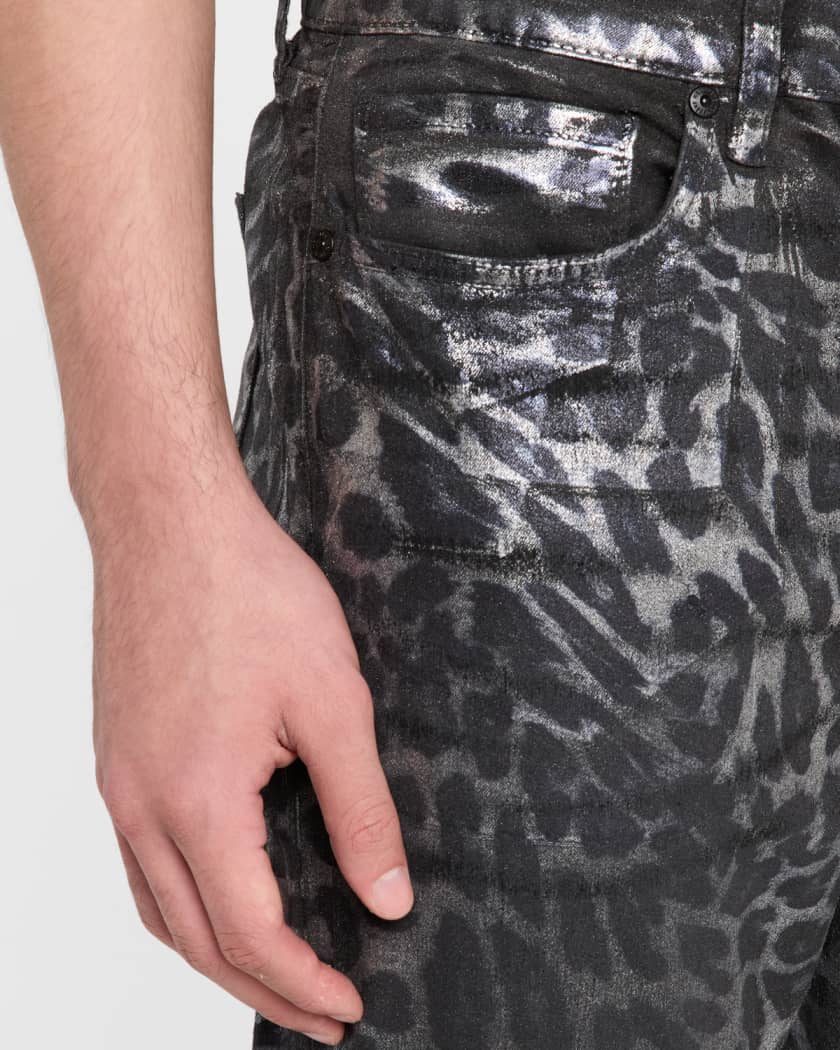 Men's Greyson Leopard Skinny Jeans