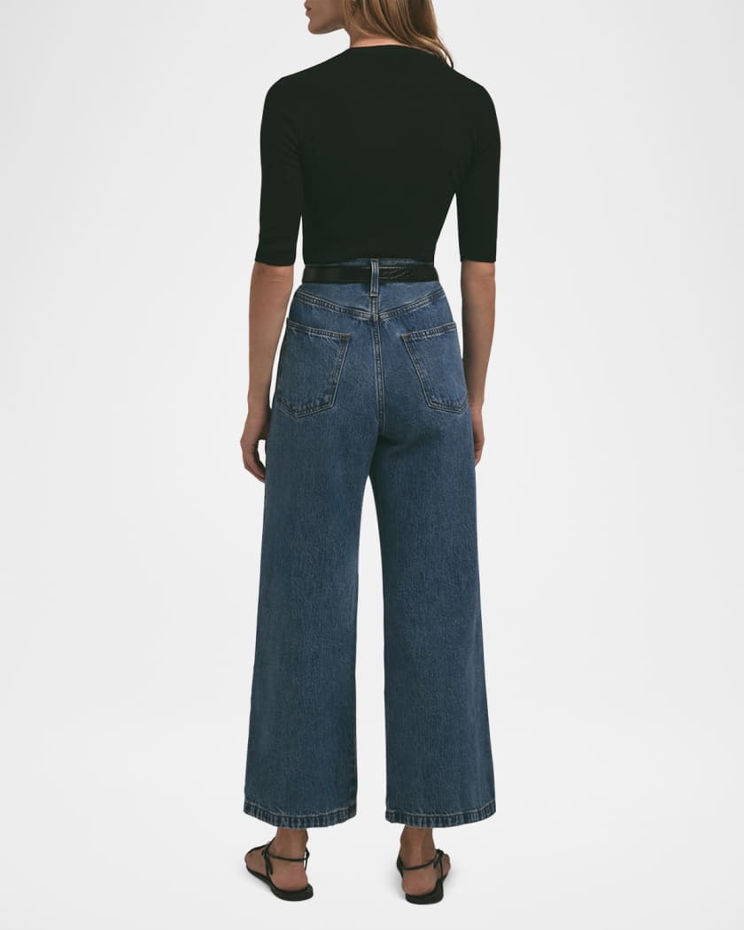 The Masha Super High-Rise Wide-Leg Cropped Jeans