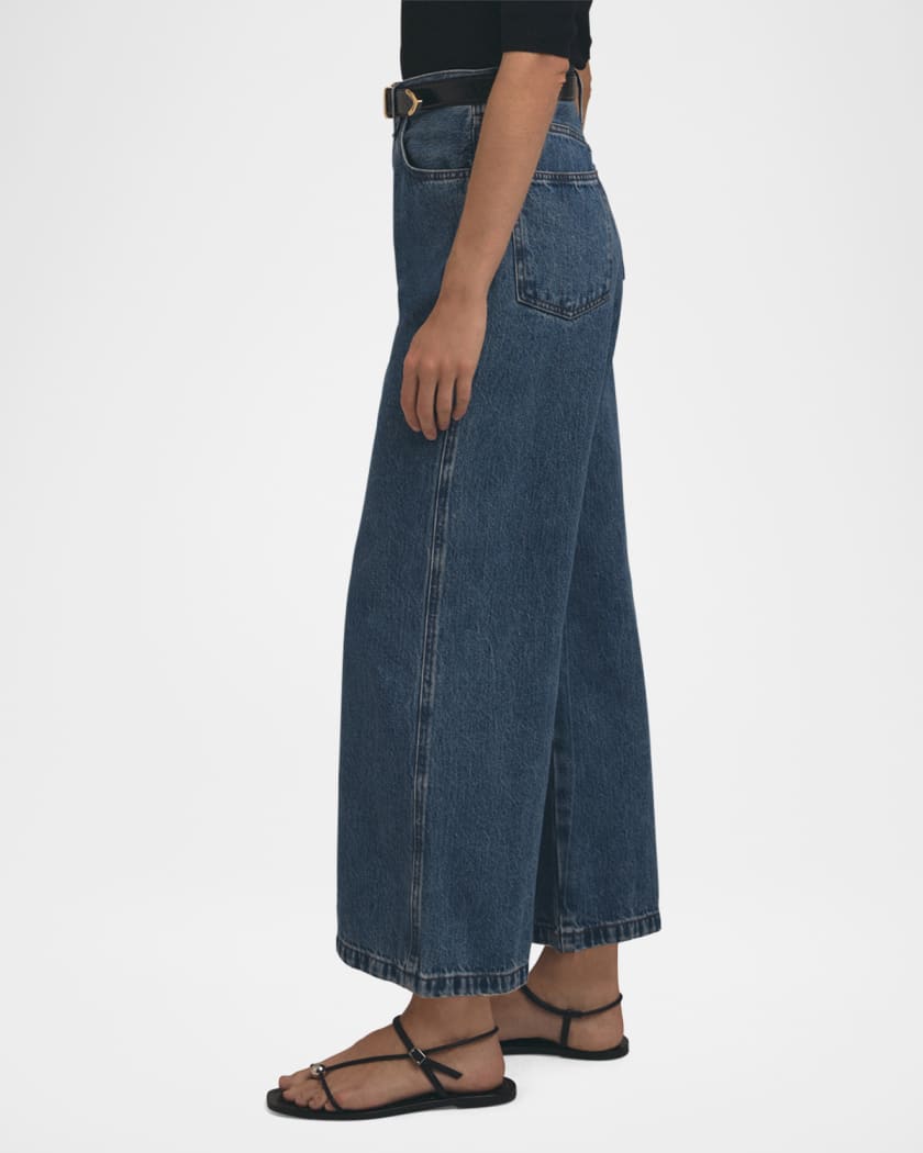 The Masha Super High-Rise Wide-Leg Cropped Jeans