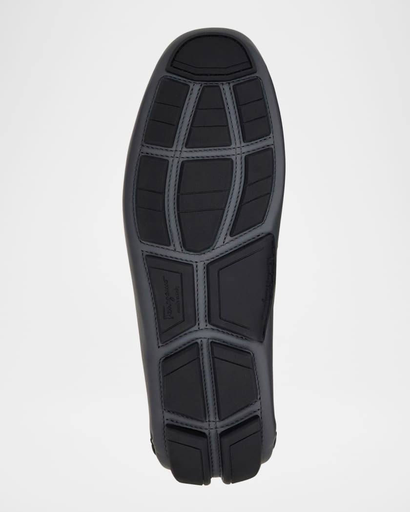 Men's Almeria Gancini-Bit Leather and Suede Drivers