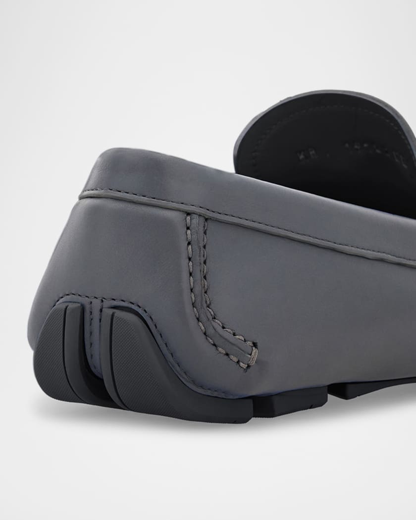 Men's Almeria Gancini-Bit Leather and Suede Drivers