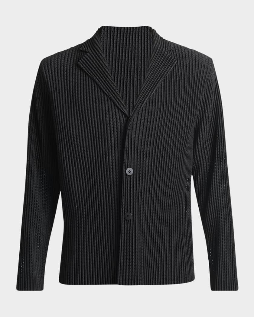 超大特価 Mesh Pleated Men's Miyake Issey Plisse Homme Blazer Neiman | トップス