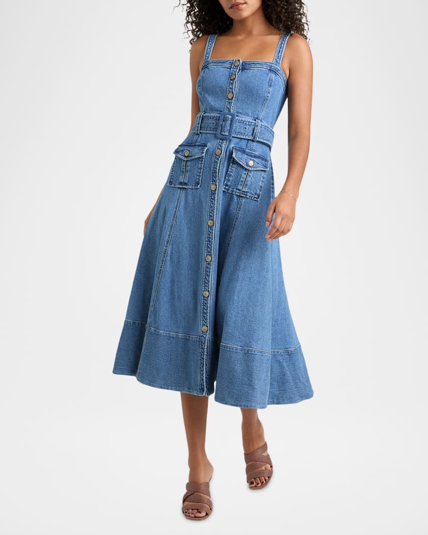 Cinq a Sept Vega Denim Midi Dress