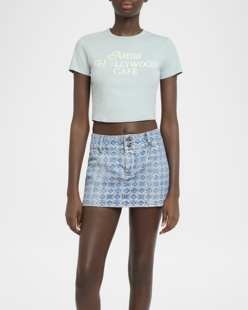 Amiri Hollywood Cafe Crop Baby T-Shirt