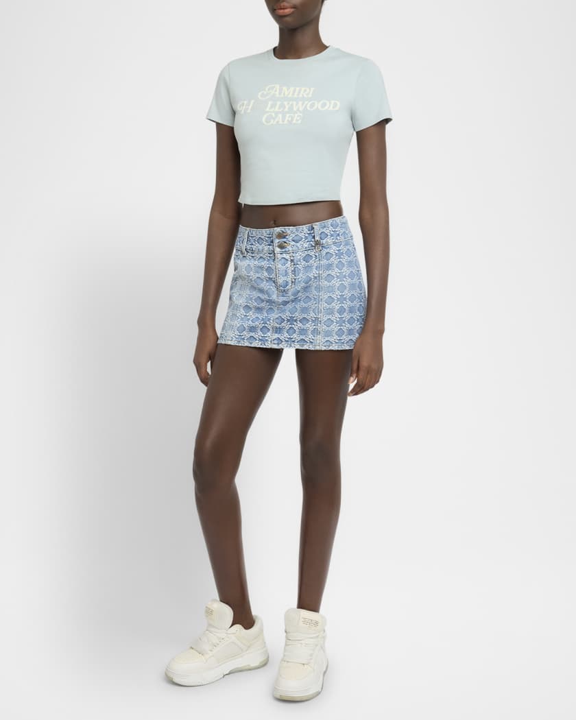 Amiri Hollywood Cafe Crop Baby T-Shirt
