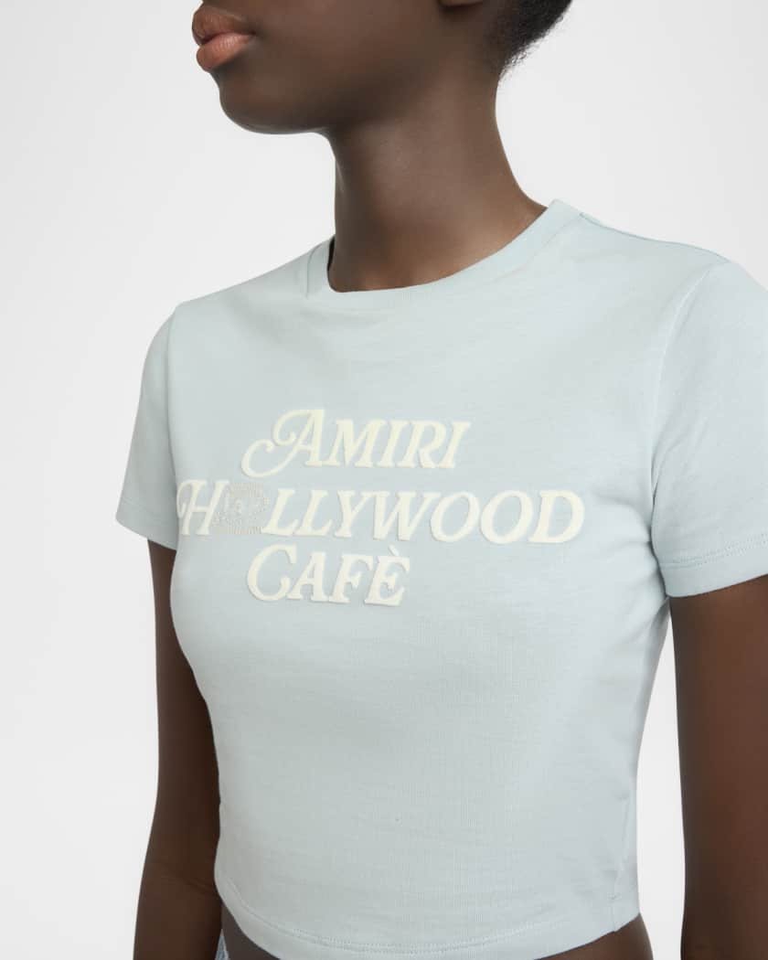 Amiri Hollywood Cafe Crop Baby T-Shirt