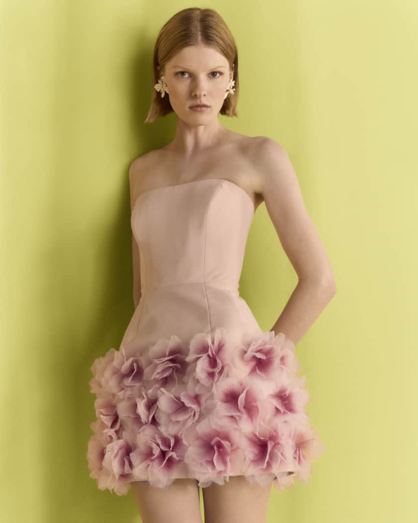 Holly Strapless Rosette Mini Dress