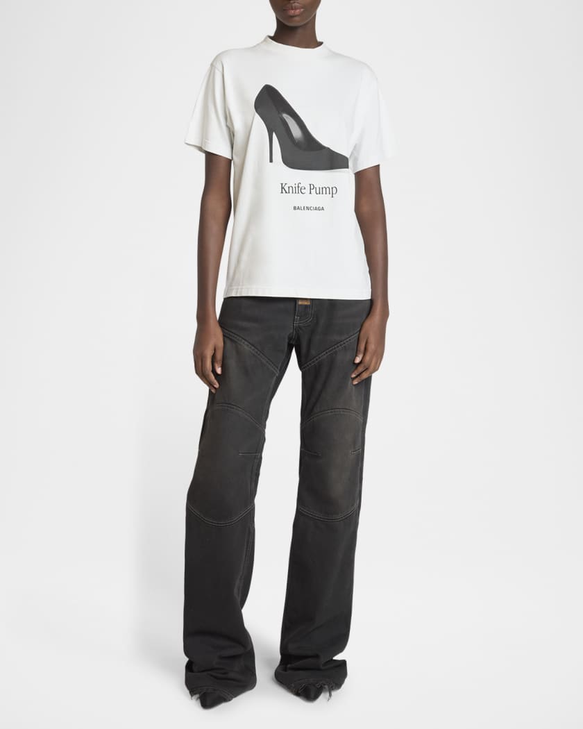 Balenciaga★NIFE PUMP T-SHIRT SMALL FIT Balenciaga Small Fit Printed T-Shirt | Neiman Marcus