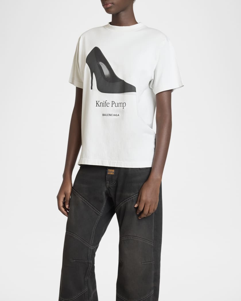 新品 BALENCIAGA Campaign T-Shirt Small Fit Balenciaga Campaign Small Fit T-Shirt in Black & White | FWRD