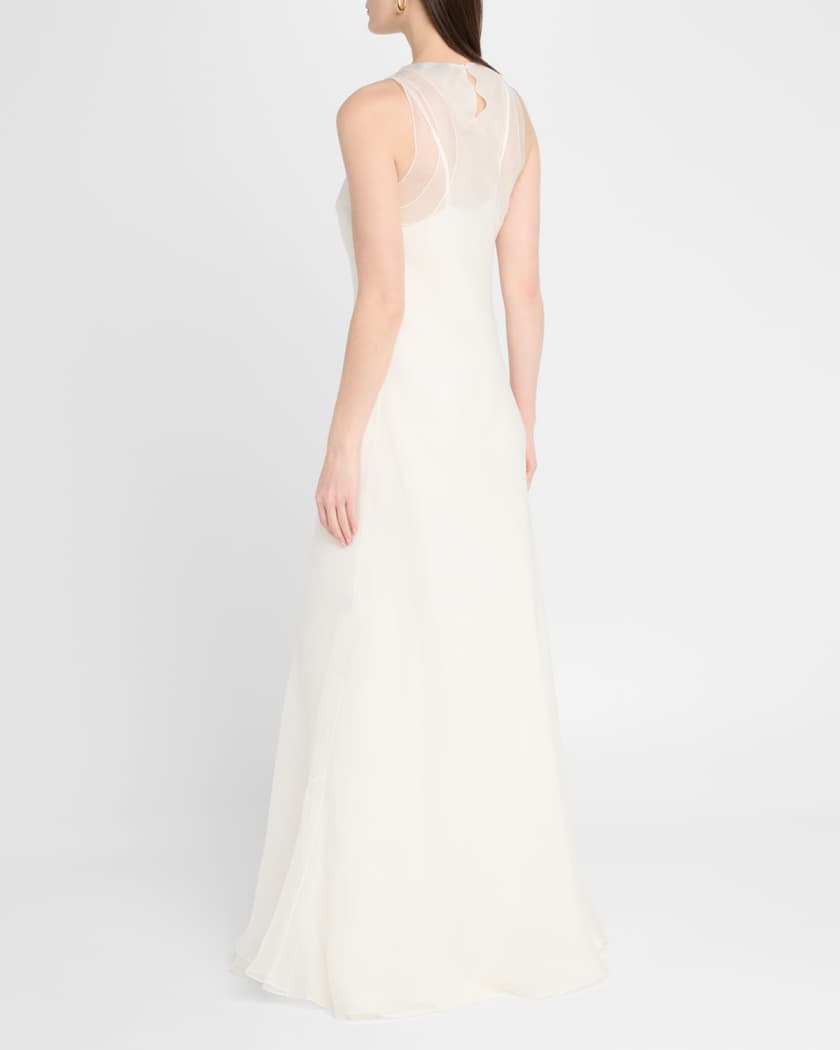 Zackery Washed Organza Evening Dress
