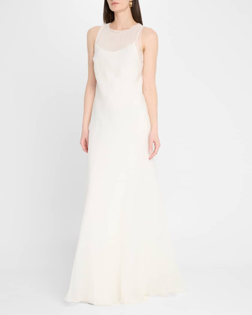 Zackery Washed Organza Evening Dress