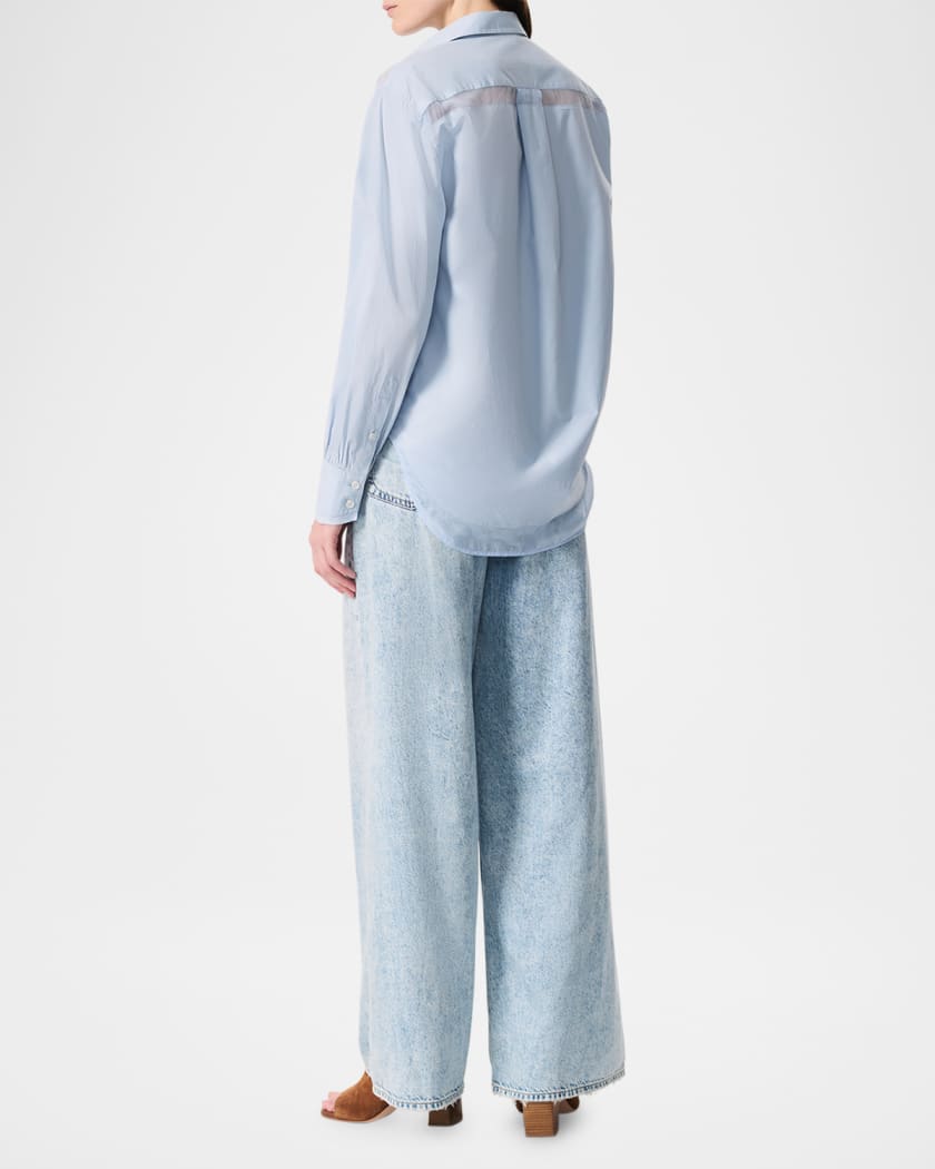 Maxine Long-Sleeve Combo Shirt