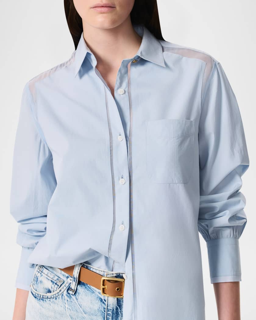 Maxine Long-Sleeve Combo Shirt