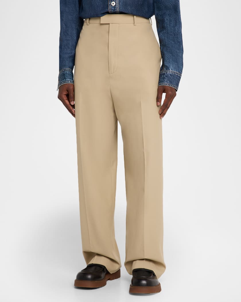 おすすめ Bottega Veneta Men's Cotton Twill Straight-Leg Trousers パンツ