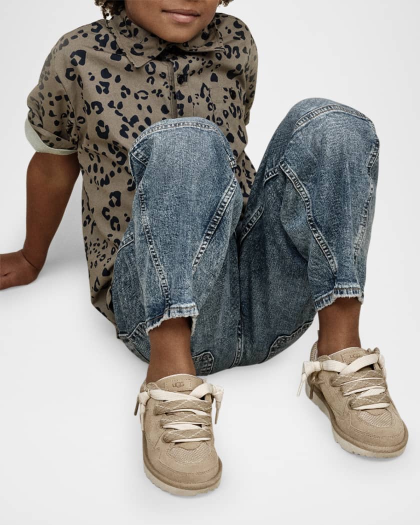 Kid's Lo Lowmel Mesh & Suede Low-Top Sneakers