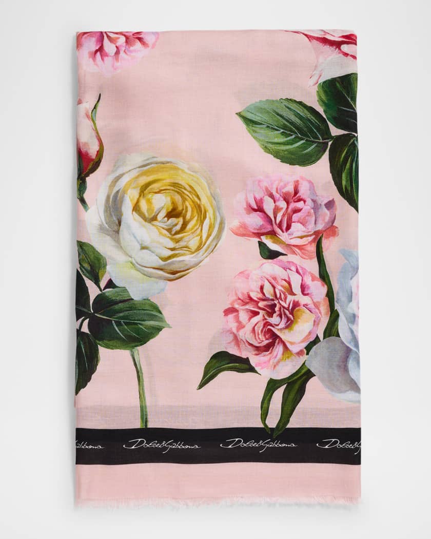 美品❗DOLCE & GABBANA レース装飾アンサンブル　カシミヤ　シルク Dolce&Gabbana Floral Silk-Blend Stole | Neiman Marcus