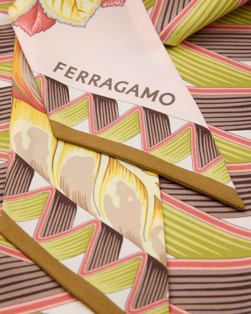 Floral-Print Silk Scarf