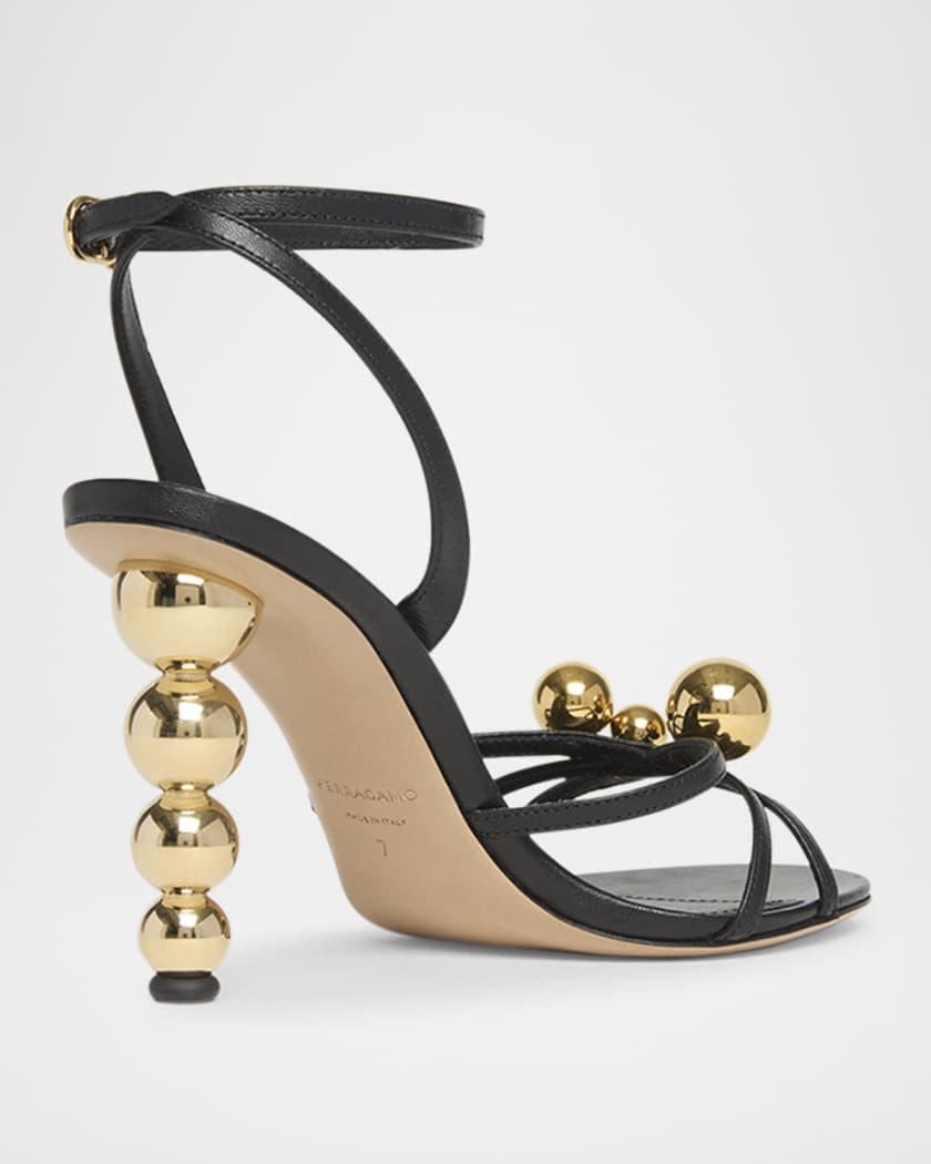 Karina Strappy Spheres Ankle-Strap Sandals