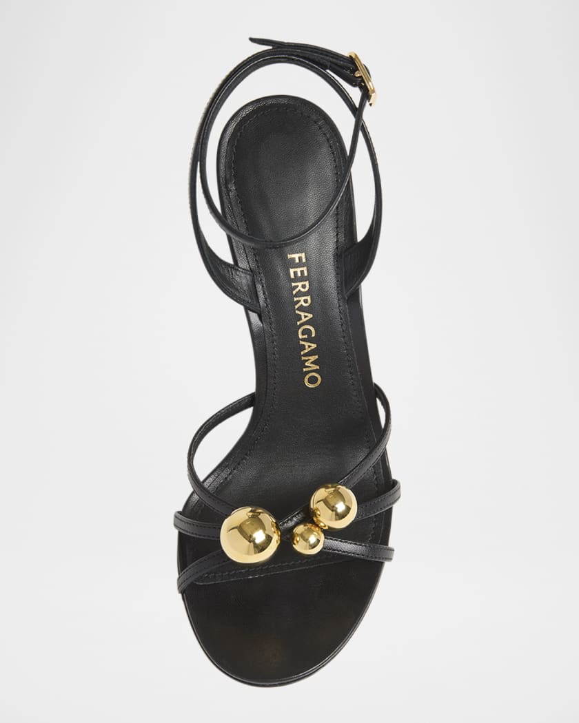 Karina Strappy Spheres Ankle-Strap Sandals