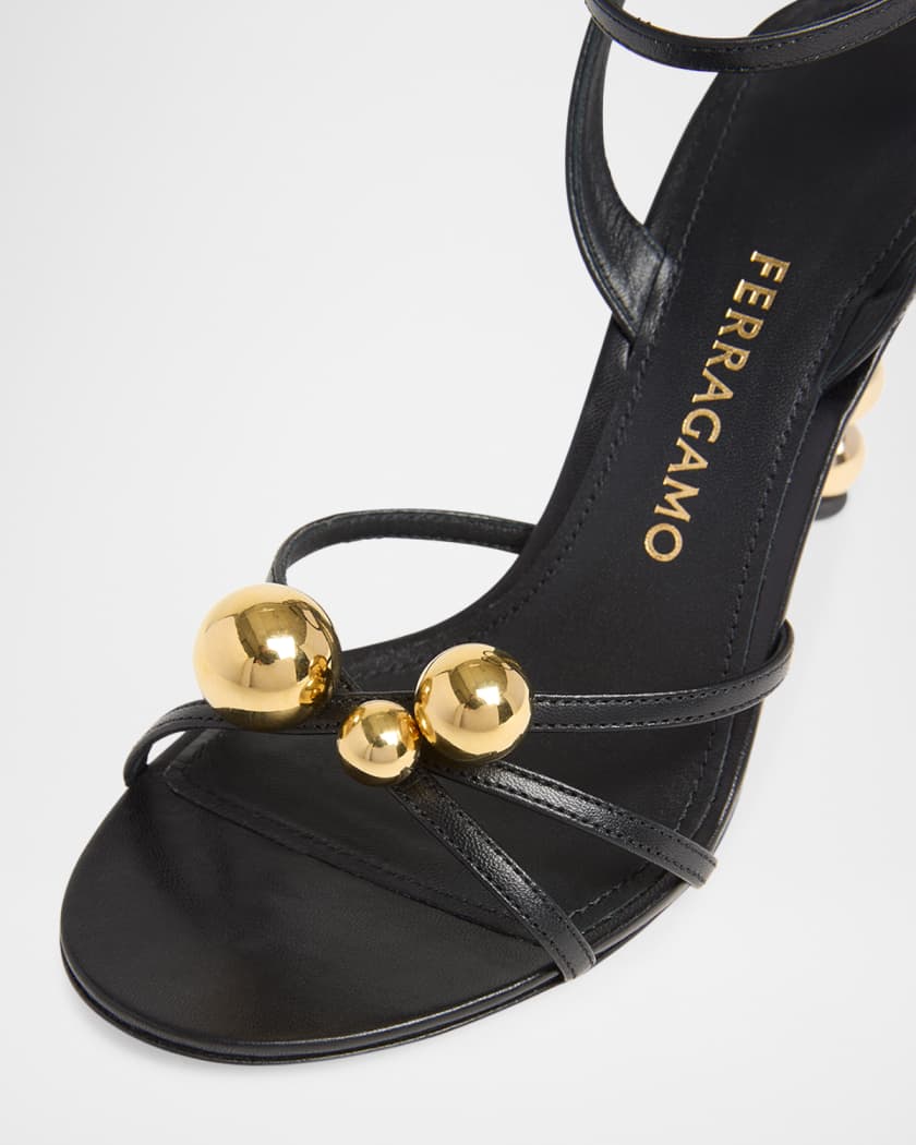 Karina Strappy Spheres Ankle-Strap Sandals