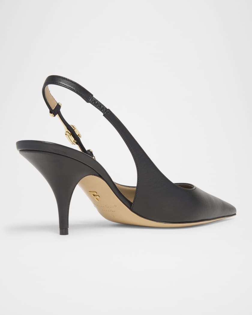 Tally Logo Slingback Pumps