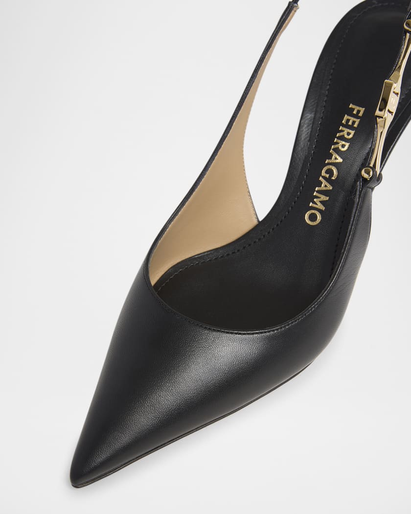 Tally Logo Slingback Pumps