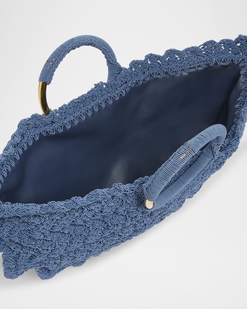 Passementerie Crochet Top-Handle Bag in Fabric 