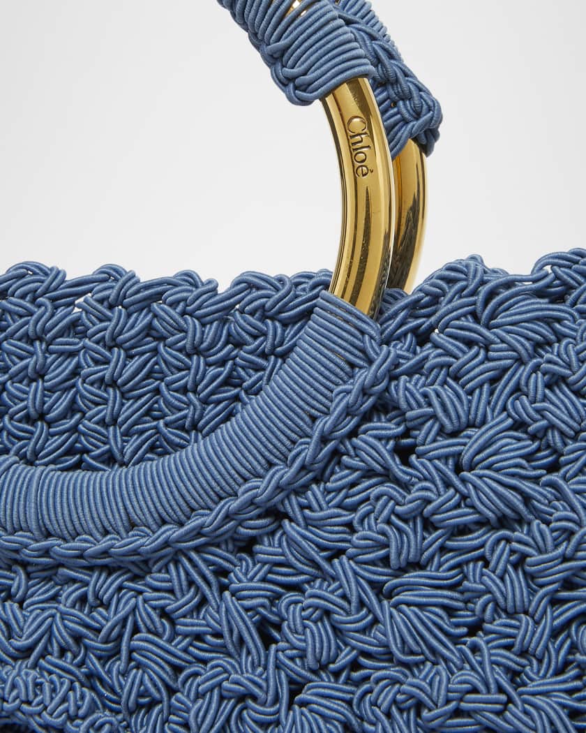 Passementerie Crochet Top-Handle Bag in Fabric 