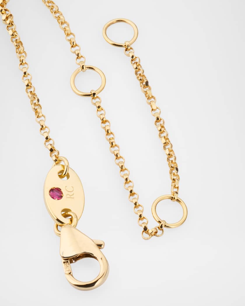 Souffle 18K Yellow Gold Diamond Venetian Princess Necklace with Gemstones