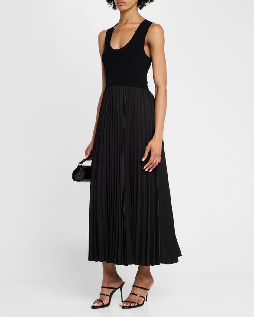 Parma Sleeveless Pleated Maxi Dress