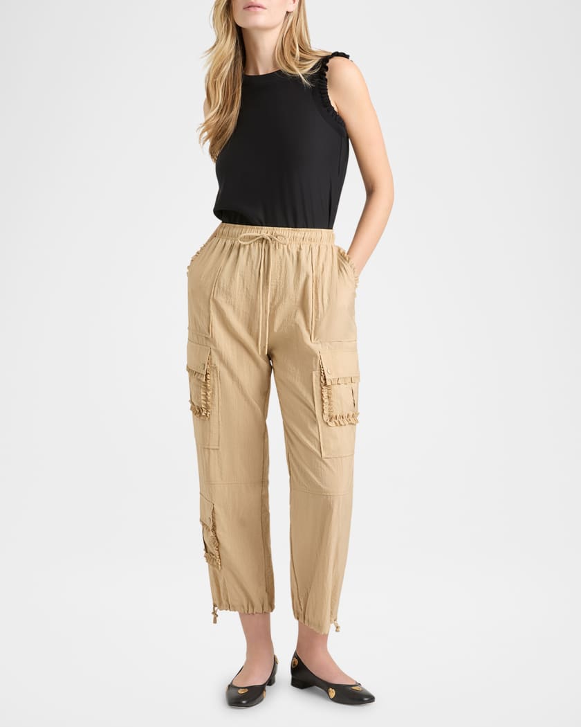 Nitsan Ruffle Pull-On Parachute Pants