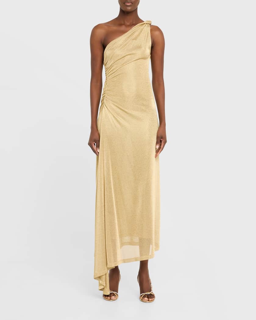 Three-Tone Crystal Satin Braid Halter Sandals