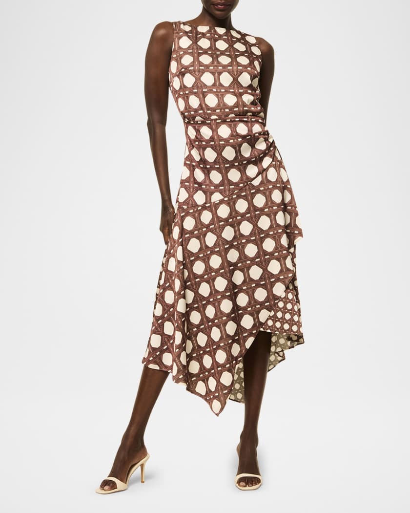 Alodia Asymmetric Satin Dress