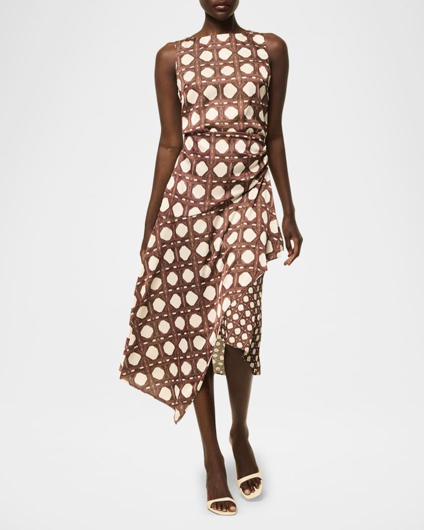 Alodia Asymmetric Satin Dress