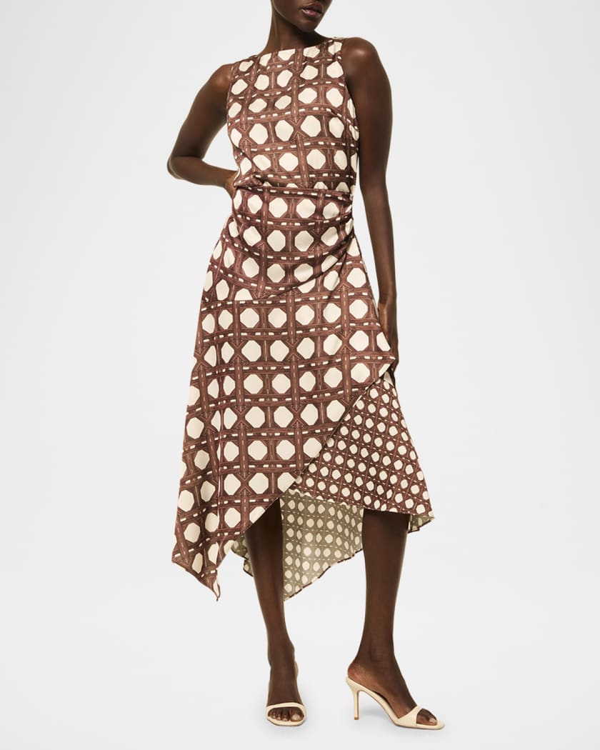Alodia Asymmetric Satin Dress