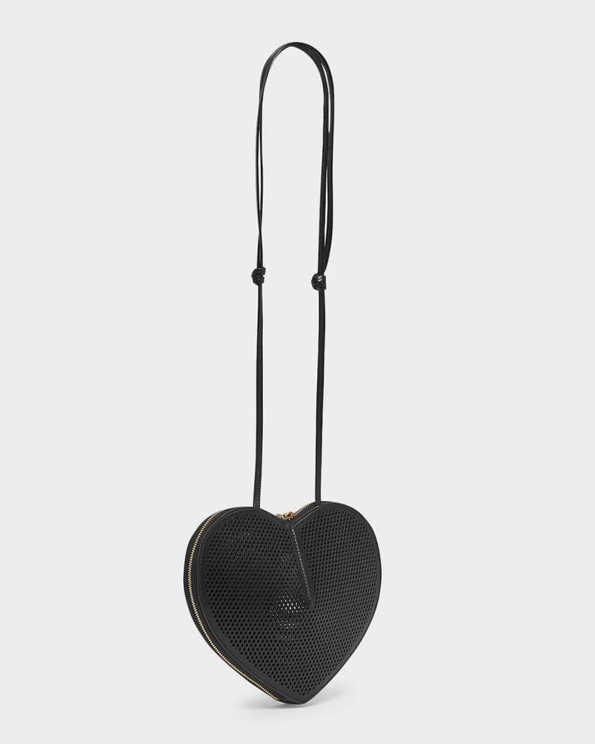 Le Coeur Crossbody Bag in Fishnet Leather