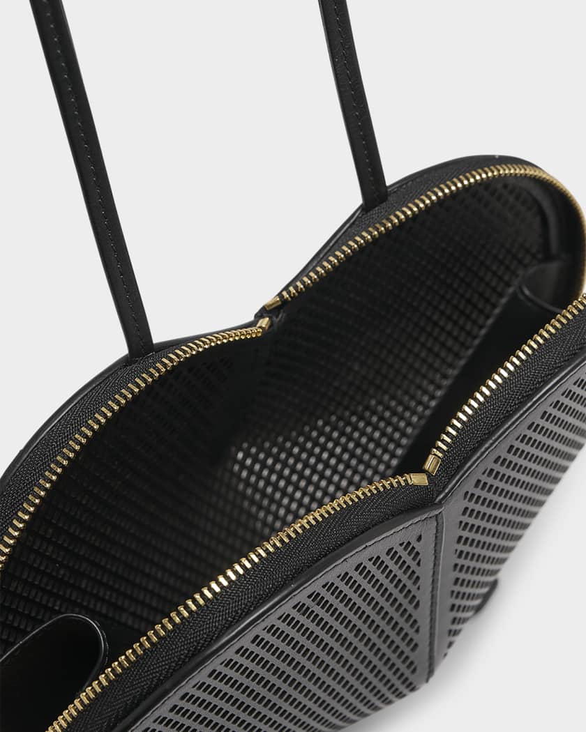 Le Coeur Crossbody Bag in Fishnet Leather