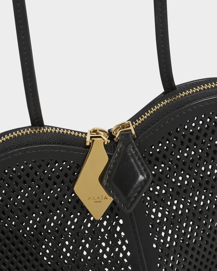 Le Coeur Crossbody Bag in Fishnet Leather