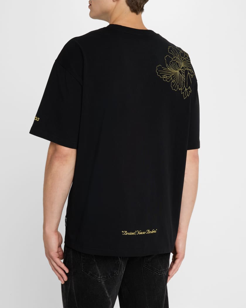 Men's Okinawa Floral Embroidered T-Shirt