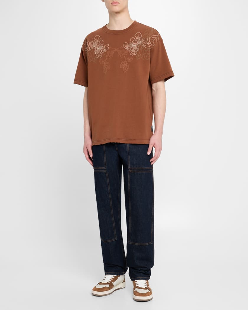 Men's Okinawa Floral Embroidered T-Shirt