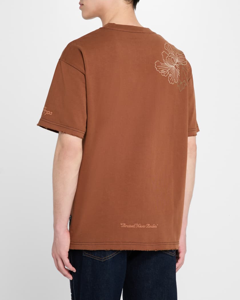 Men's Okinawa Floral Embroidered T-Shirt