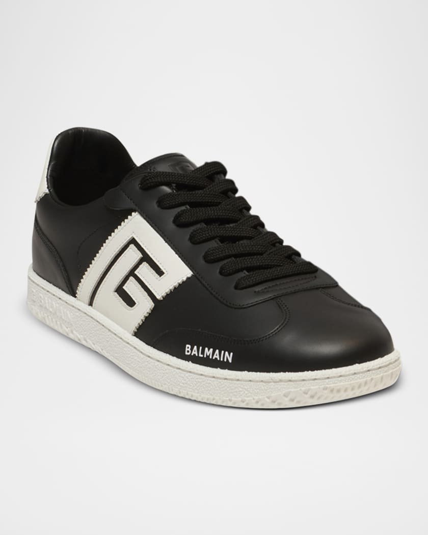 Men's Swan Calfskin Low-Top Sneakers