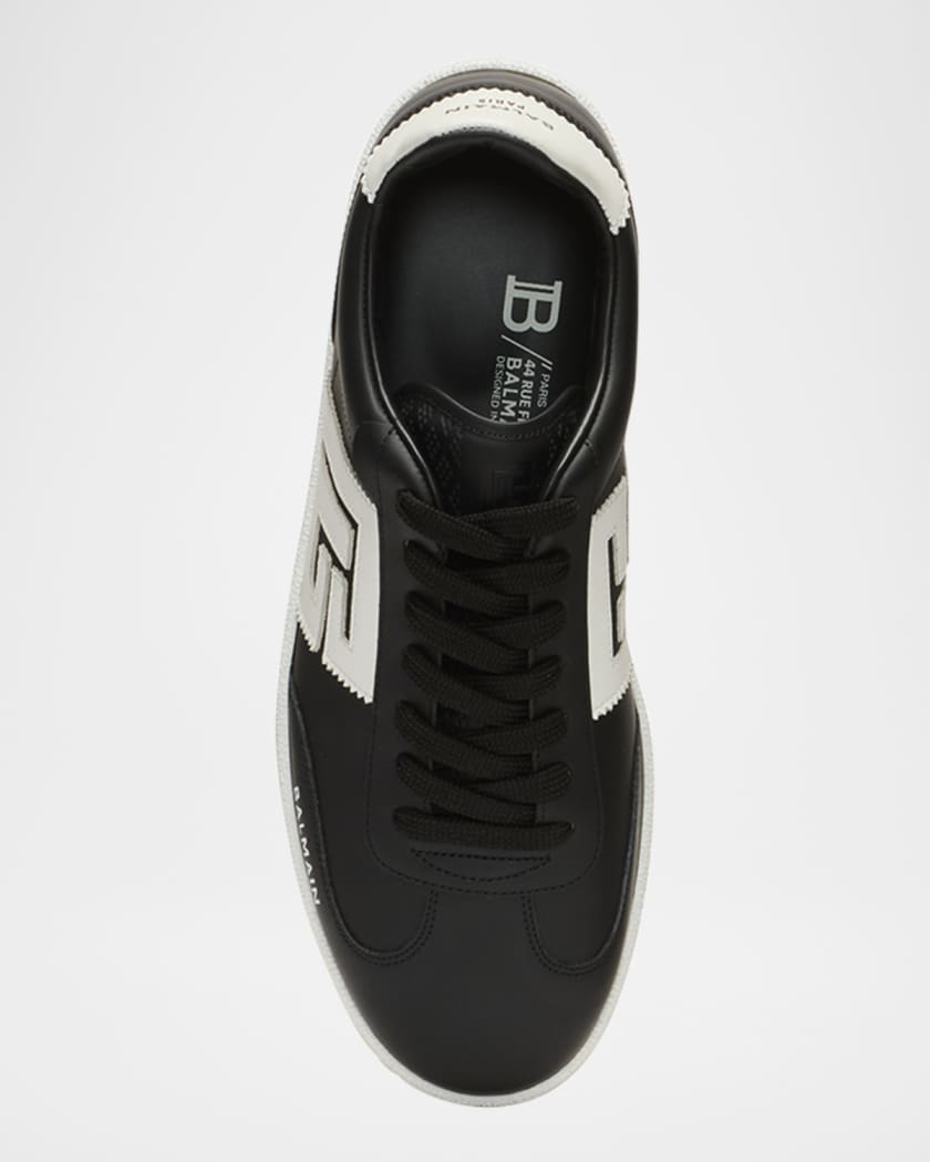 Men's Swan Calfskin Low-Top Sneakers