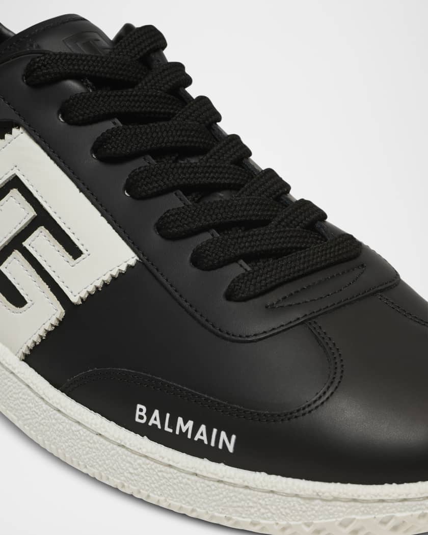 Men's Swan Calfskin Low-Top Sneakers