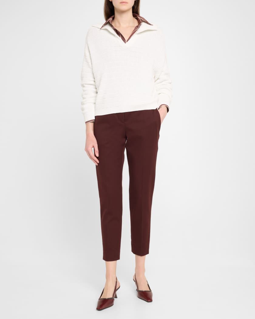Brunello Cucinelli Leather Monili Slingback Pumps | Neiman