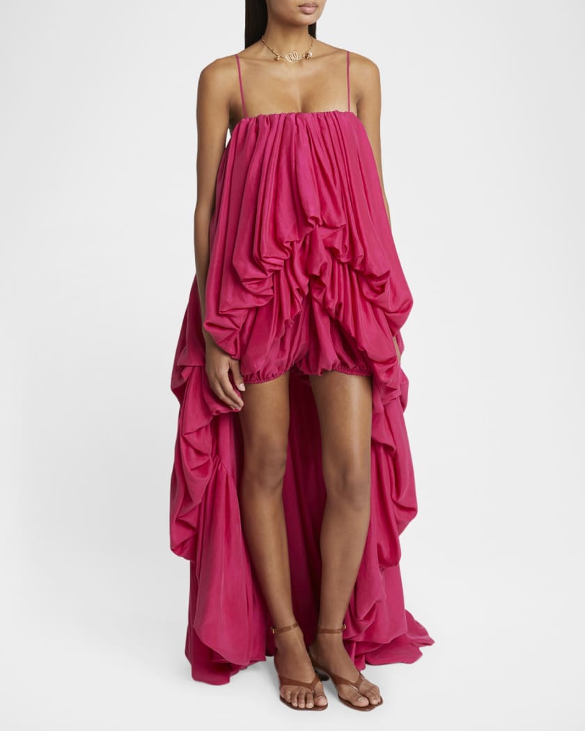 Sleeveless High-Low Balloon Jumpsuit