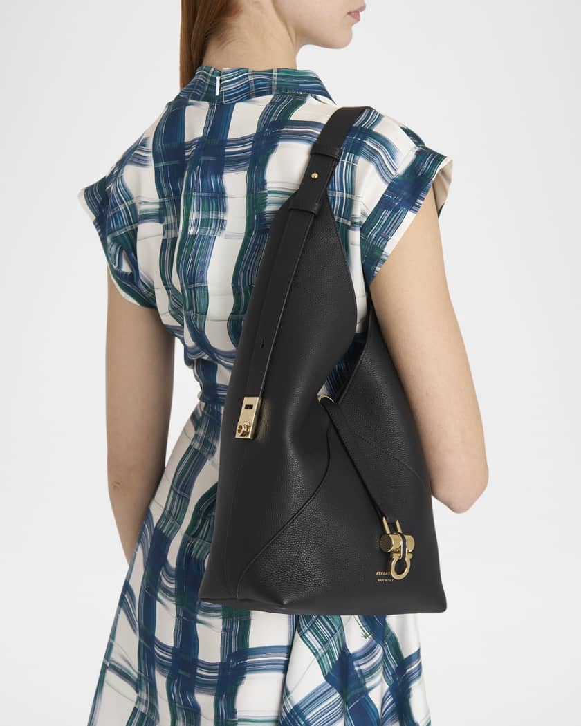 Origami Leather Hobo Bag