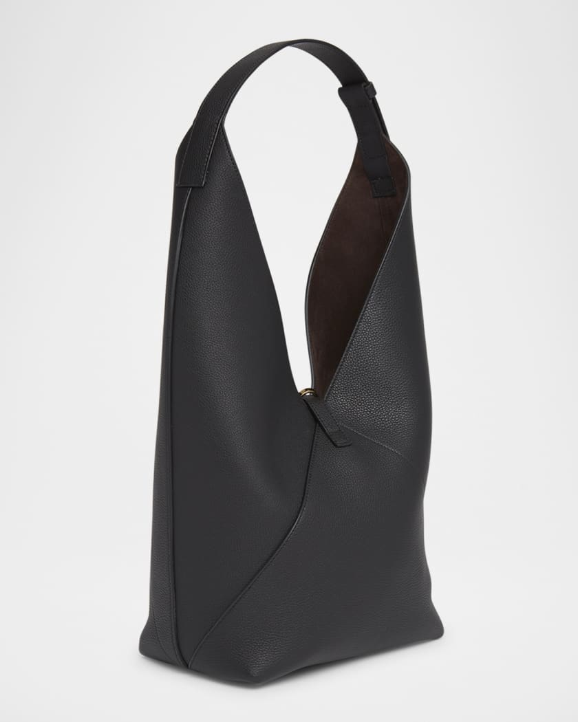 Origami Leather Hobo Bag