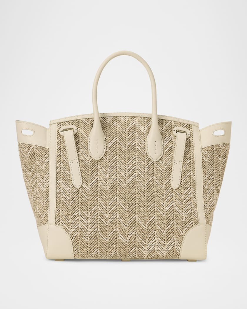 Ralph Lauren Collection Ricky 33 Herringbone Woven Tote Bag | Neiman Marcus